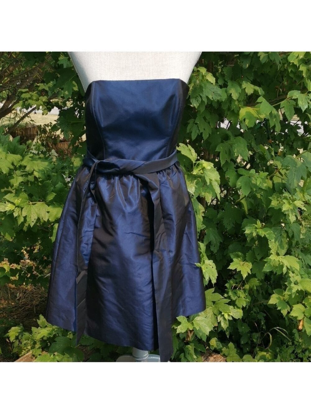 Jacob strapless navy blue metallic glitter party cocktail prom dress. Size 5/6